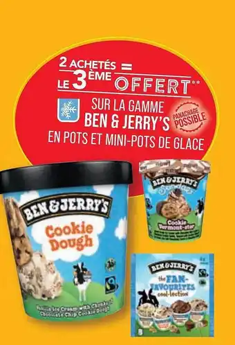 Match La gamme ben & jerry's en pots et mini-pots de glace offre