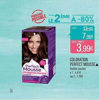 Match Coloration perfect mousse offre