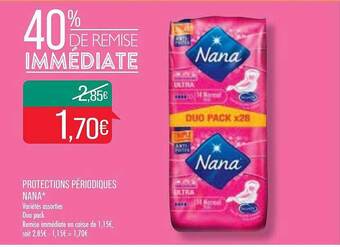 Match Protections périodiques nana offre