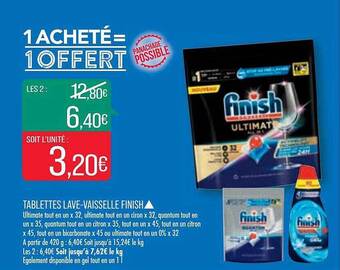 Match Tablettes lave-vaisselle finish offre