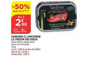 Bi1 Sardines à l'ancienne le trésor des dieux offre