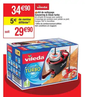 Cora x Carrefour VILEDA kit de nettoyage easywring & clean turbo offre