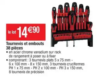 Cora x Carrefour Tournevis et embouts 38 pièces offre