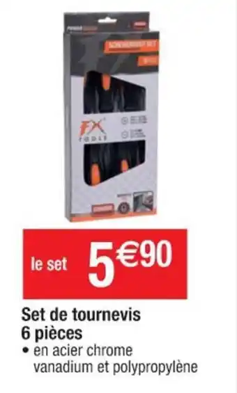 Cora x Carrefour Set de tournevis 6 pièces offre