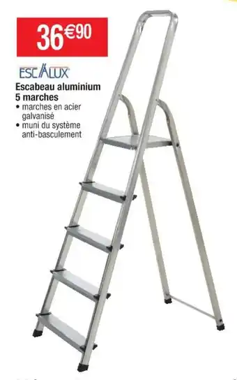 Cora x Carrefour Escabeau aluminium 5 marches offre