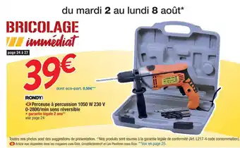 Perceuse à percussion 1050 W 230 V 0-280/min sens réversible
