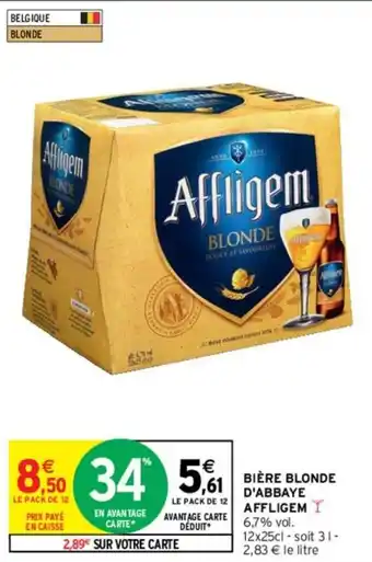 Intermarché Bière blonde d'abbaye affligem offre