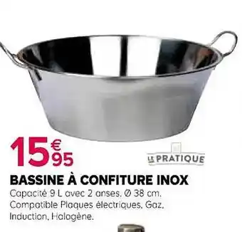 Kiriel Bassine à confiture inox le pratique offre