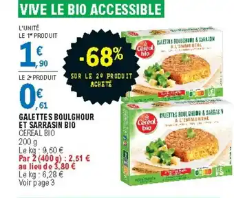 Galettes Boulghour et Sarrasin Bio