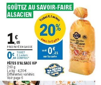 E.Leclerc Pates d'Alsace IGP offre