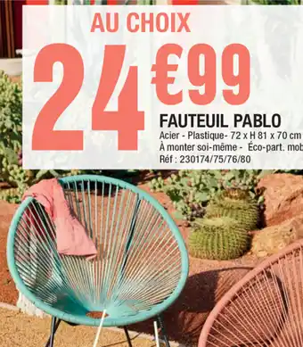 La Foir'Fouille Fauteuil pablo offre