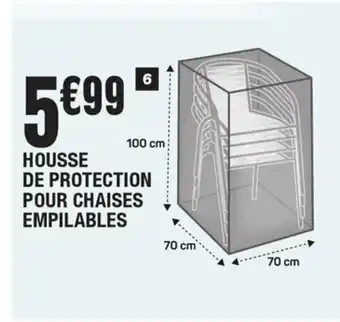 La Foir'Fouille Housse de protection pour chaises empilables offre