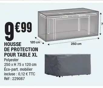 Housse de protection pour table XL