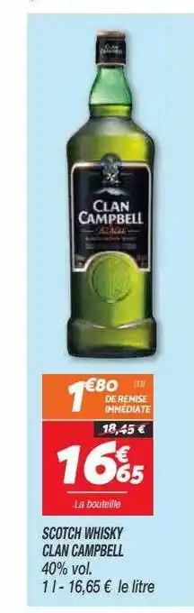 Netto Scotch whisky clan campbell offre