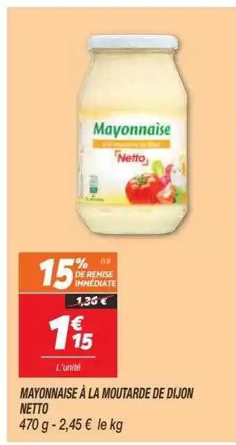 Netto Mayonnaise à la moutarde de dijon offre