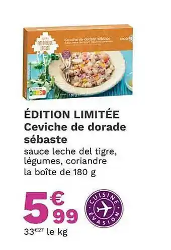 Ceviche de dorade sébaste