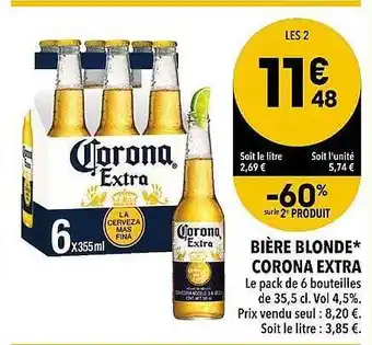 Supeco Bière blonde corona extra offre