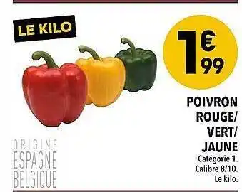 Supeco Poivron rouge-vert-jaune offre