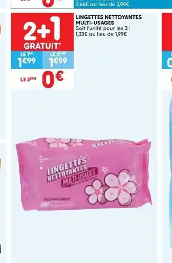 Leader Price Lingettes Nettoyantes Multi-Usages offre
