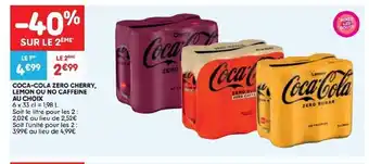 Leader Price Coca-Cola Zero Cherry Lemon Ou No cafeine Au Choix 1,98L offre