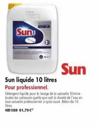 Plein ciel Sun liquide 10 litres offre