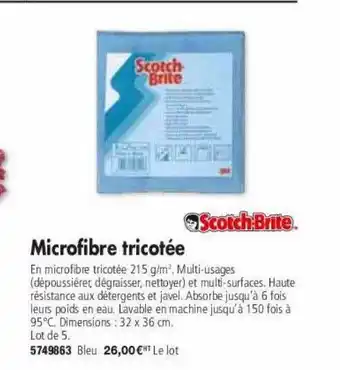 Microfibre tricotée scotch.brite