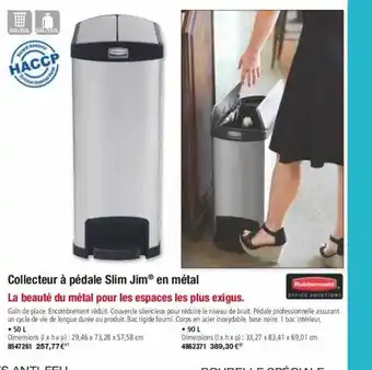 Plein ciel Collecteur à pédale slim jim en métal offre