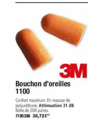 Plein ciel Bouchon d'oreilles 1100 3m offre