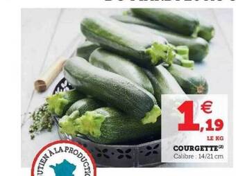 Super U Courgette offre