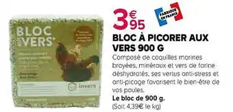 Kiriel Bloc à picorer aux vers 900g offre