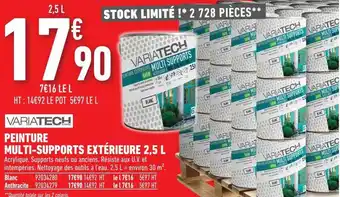 Brico Cash Peinture multi-supports extérieure 2,5 l variatech offre