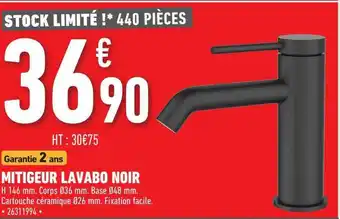 Brico Cash Mitigeur lavabo noir offre