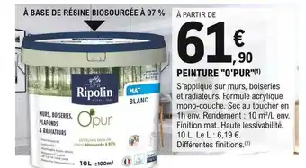 E.Leclerc Brico Peinture o'pur offre