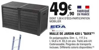 E.Leclerc Brico Malle de jardin 420l baya offre