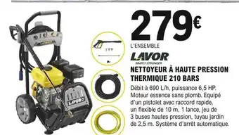 E.Leclerc Brico Lavor nettoyeur à haute pression thermique 210 bars offre