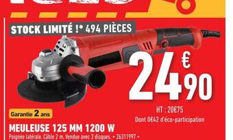 Brico Cash Meuleuse 125 mm 1200 w offre