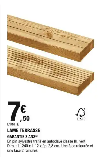 E.Leclerc Brico Lame terrasse offre