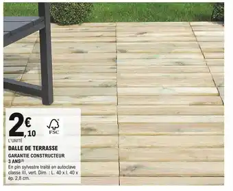 E.Leclerc Brico Dalle de terrasse offre