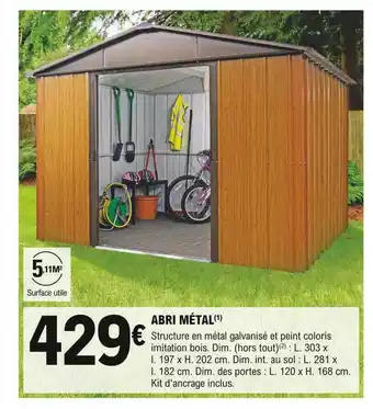 E.Leclerc Brico Abri métal offre