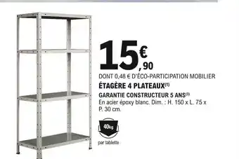 E.Leclerc Brico Étagère 4 plateaux offre