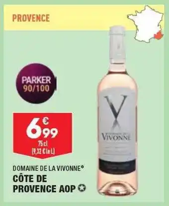 ALDI Domaine de la vivonne côte de provence aop offre