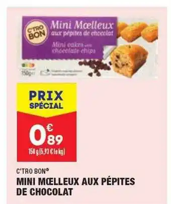 ALDI C'tron bon mini mœlleux aux pépites de chocolat offre