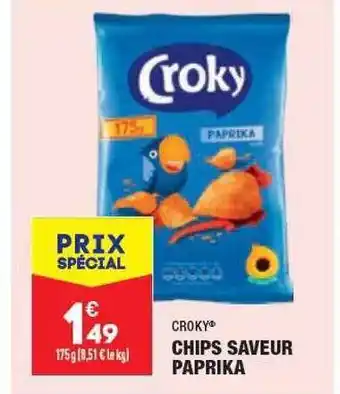 ALDI Croky chips saveur paprika offre