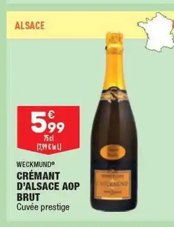 ALDI Weckmund crémant d'alsace aop brut offre