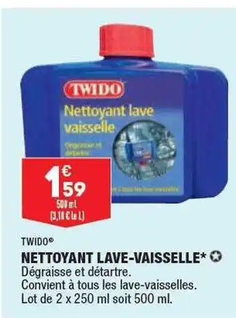 ALDI Twido nettoyant lave-vaisselle offre