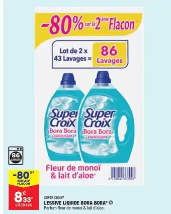 ALDI Super croix lessive liquide bora bora offre