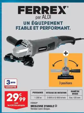 Ferrex meuleuse d'angle
