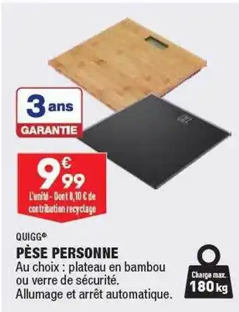 ALDI Quigg pèse personne offre