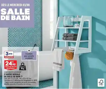 ALDI Home création bathroom étagère murale de salle de bain offre