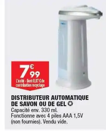ALDI Distributeur automatique de savon ou de gel offre